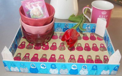 Faire un plateau café avec une cagette