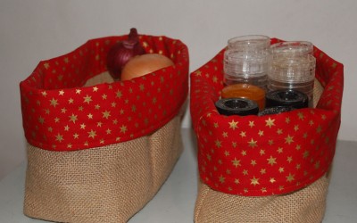 Sac ou corbeille en toile de jute