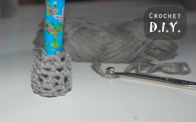 Chaussette de tabouret au crochet