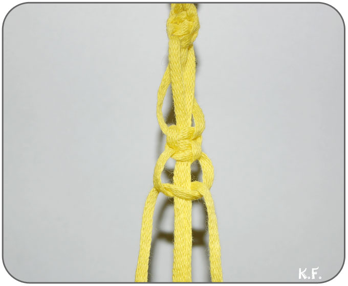 suspension macramé noeud plat