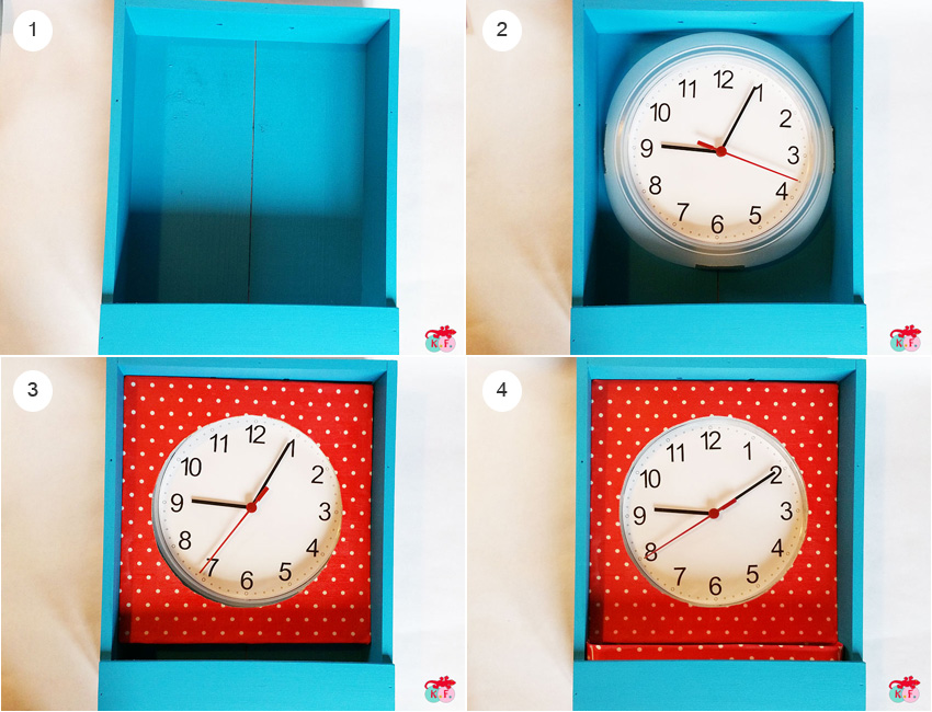 montage horloge pendule carillon étagère